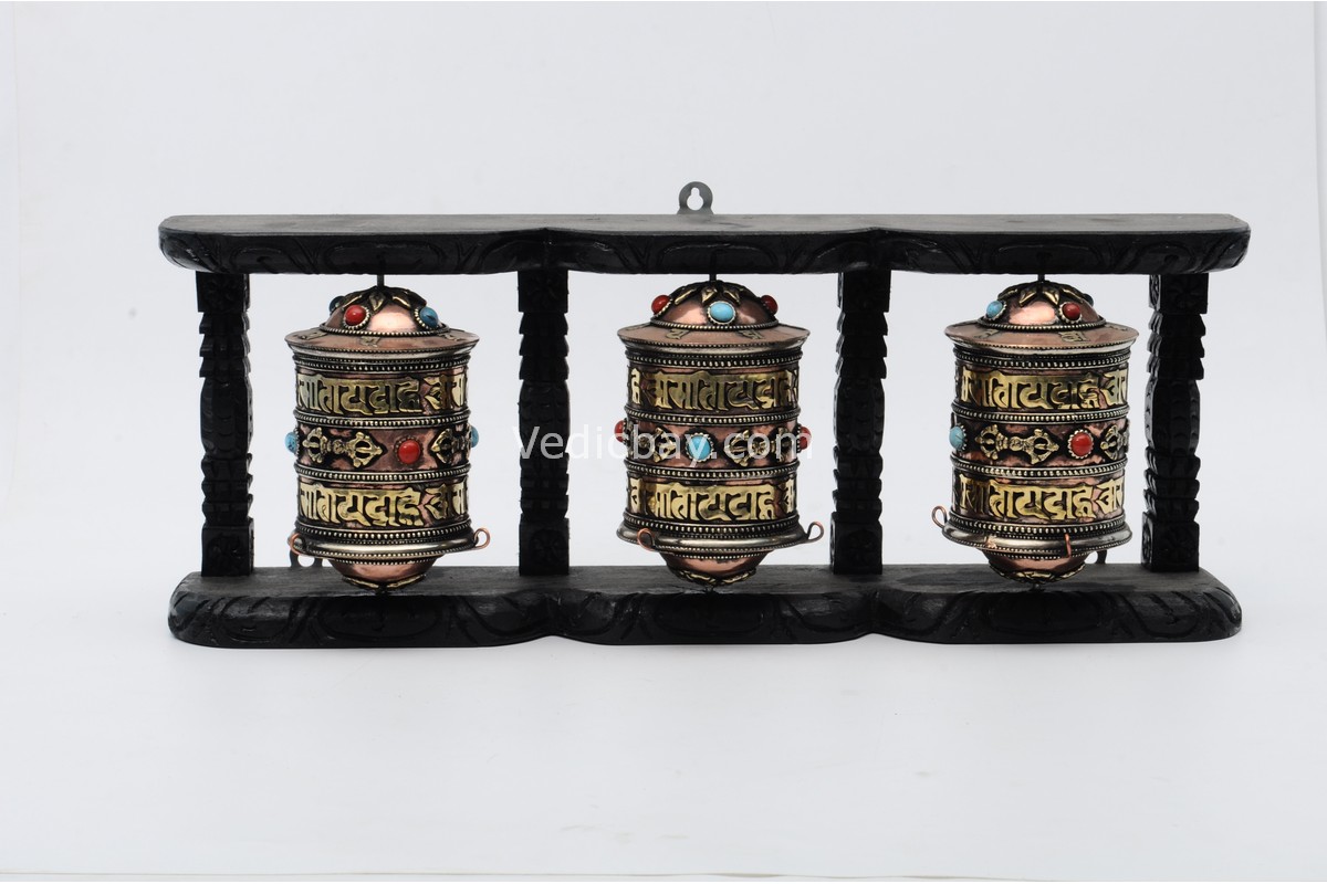 Tibetan Prayer Wheel 3-in-1 – Wall Hanging and Tabletop