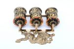 8-inch Tibetan Dragon Prayer Wheel – 3-in-1 wall hanging or tabletop use – Handmade brass mantra wheel from Nepal