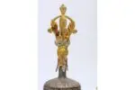 7-inch tall Tibetan Bell and Dorje set – handcrafted from a traditional bronze alloy with detailed engravings, producing rich, resonant sound ideal for meditation, rituals, and sound healing.
