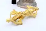 7-inch tall Tibetan Bell and Dorje set – handcrafted from a traditional bronze alloy with detailed engravings, producing rich, resonant sound ideal for meditation, rituals, and sound healing.