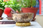9-Inch Diameter Full Moon Singing Bowl handmade in Nepal