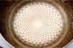 Extra large handmade singing bowl with Flower of Life, chakra symbols, Om, and Eight Auspicious Symbols