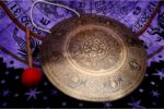 Mantra Mandala Carved Tibetan Gong – Handmade Gong with Sacred Etchings – Deep Resonant Sound for Meditation and Chakra Healing – Includes Felt Striker – From Nepal