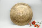 Full Tibetan Mantra Etched Gong – Handmade Gong from Nepal – Deep Resonance for Chakra Healing and Meditation – Fully Etched with Sacred Mantras