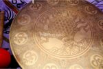 Tree of Life Carved Tibetan Gong – Handmade Gong with Mantra Decoration – Deep Resonant Sound for Chakra Healing and Meditation – From Nepal