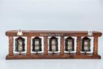 “5-in-1 Tibetan Prayer Wheel with two-line mantra – 15.5 inch brass and wood – handmade in Nepal”