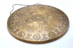 Chau Gong with Flower of Life Mandala – Handmade Tibetan Gong for Sound Healing and Meditation – Includes Felt Striker – Deep Resonance Gong from Nepal