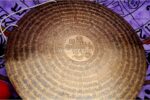 Endless Knot Tibetan Gong – Handmade Gong for Sound Healing and Meditation – Mantra Decorated Gong from Nepal