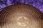 Endless Knot Tibetan Gong – Handmade Gong for Sound Healing and Meditation – Mantra Decorated Gong from Nepal