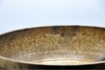 Extra large handmade Shiva singing bowl with Nataraja center, Tibetan mantras, Om symbols, and Shree Yantra on the base