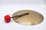 Flower of Life Tibetan Gong – Handmade Gong for Sound Healing and Meditation – Etched with Sacred Geometry and Mantras – Includes Felt Striker