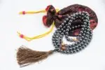 Hematite, Amethyst & Picture Jasper Prayer Beads – handcrafted 108-bead mala combining grounding hematite, calming amethyst, and earthy picture jasper for balance, clarity, and emotional healing. Ideal for meditation and spiritual practice.