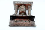 Pagoda Style Copper Frame Tibetan Prayer Wheel with Mantra