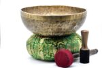 Large Chakra Yogi singing bowl with chakra symbols, Vajra, and auspicious engravings