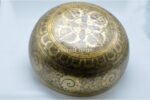 Large Foot Engraved Singing Bowl – Fire & Tibetan Mantra – Vajra Symbol – Handmade in Nepal