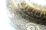 Large Foot Engraved Singing Bowl – Fire & Tibetan Mantra – Vajra Symbol – Handmade in Nepal