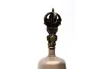 Plain Bronze Tibetan Bell – handcrafted with a smooth, unembellished finish, made from traditional bronze alloy for clear and resonant sound, ideal for meditation and ceremonial use.