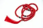 Red Coral Prayer Beads (Mala) – handcrafted 108-bead mala made from natural red coral, symbolizing vitality, courage, and inner strength. Ideal for meditation, mantra chanting, and energy work.