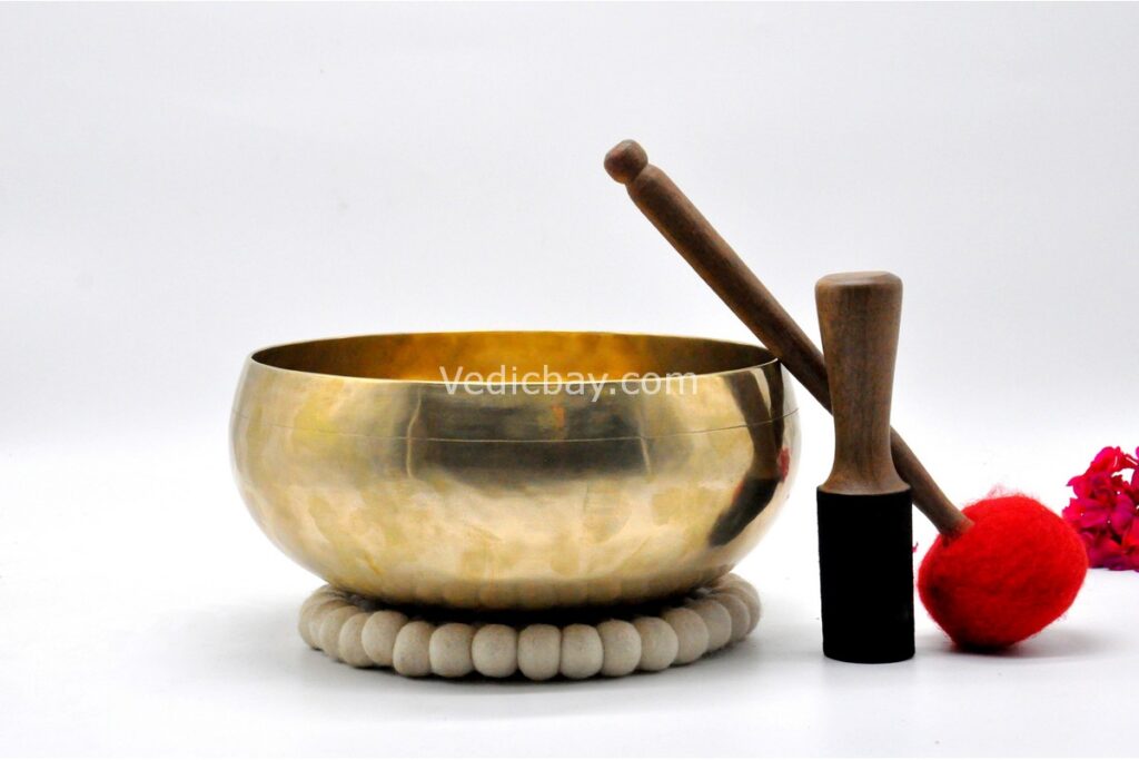 Large 10 inch Tibetan Therapy singing bowl with thin walls and traditional dim matte finish – handmade Himalayan meditation bowl