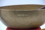 11-Inch Handmade Tibetan Singing Bowl – Dim Finish with Mallet, Felt Striker, Cushion, Potala Incense & Prayer Flag