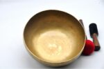 11-Inch Handmade Tibetan Singing Bowl – Dim Finish with Mallet, Felt Striker, Cushion, Potala Incense & Prayer Flag