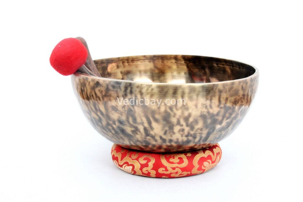 12-Inch Old Finish Head Therapy Singing Bowl with Mallet, Cushion & Felt Drum Stick