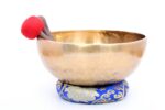 12-Inch Handmade Head Therapy Tibetan Singing Bowl – Dim Finish with Mallet, Cushion & Drum Stick