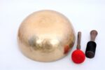 12-Inch Handmade Head Therapy Tibetan Singing Bowl – Dim Finish with Mallet, Cushion & Drum Stick