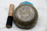 Antique Tibetan Thadobati singing bowl with straight walls and flat base – 4 inch Himalayan bowl