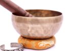 6-Inch Handmade Tibetan Singing Bowl – Dim Finish with Mallet, Cushion & Bracelet