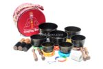7 Chakra Antique Finish Singing Bowl Set of 7 with mallets, cushions, carry box, and bracelet – handmade in Nepal