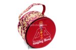7 Chakra Tibetan Mantra Etched Singing Bowl Set of 7 with mallets, cushions, carry box, and bracelet – handmade in Nepal