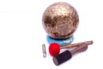 7-Inch Old Finish Handmade Singing Bowl with Cushion, Mallet & Mantra Bracelet