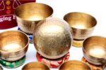 Hand Beaten Singing Bowl Set of 7 – Handmade in Nepal with chakra cushions and bracelet