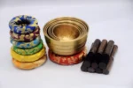 Authentic Hand Beaten Tibetan Singing Bowl- Set of Seven - Image 2