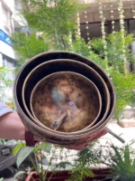 Artisan 3 Layer Tiger Eye Singing Bowl Set-Hanging Chakra Bowls - Image 4